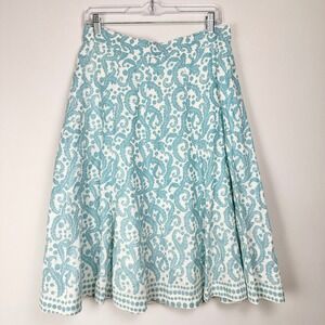 Boden Cora Linen Midi Skirt Womens 8 A-Line Flowy